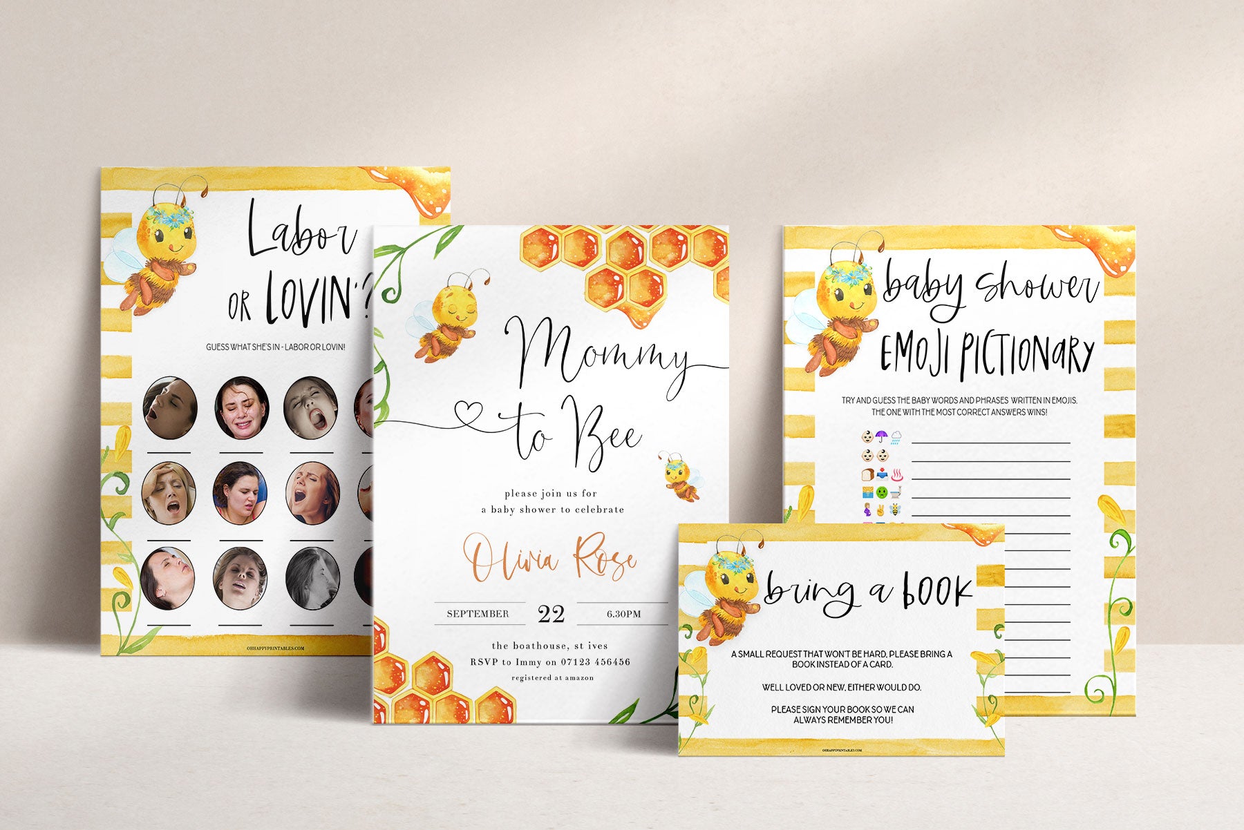 Shop Honey BEE Baby Shower Printables | Oh Happy Printables – Page 3 ...