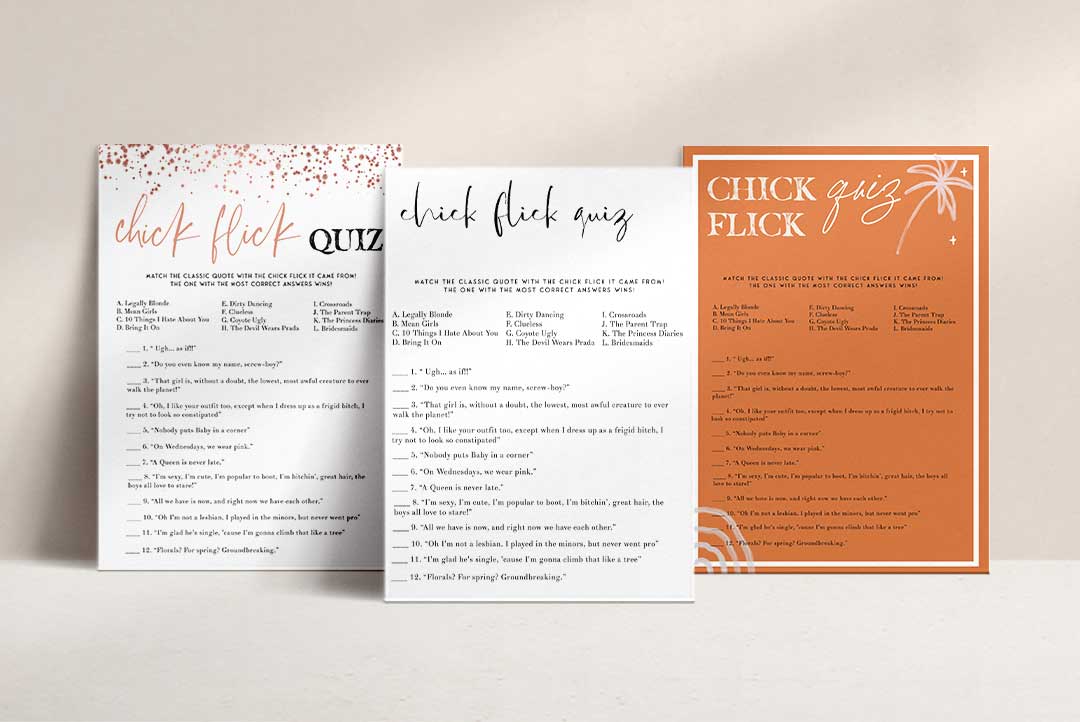 Chick Flick Movie Quiz – Page 2 – OhHappyPrintables