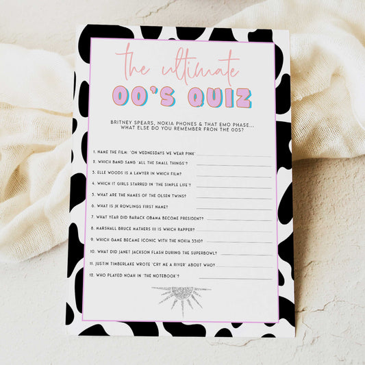 ultimate 00s quiz game, Space cowgirl bachelorette party games, printable bachelorette party games, dirty hen party games, adult party games, disco bachelorette games