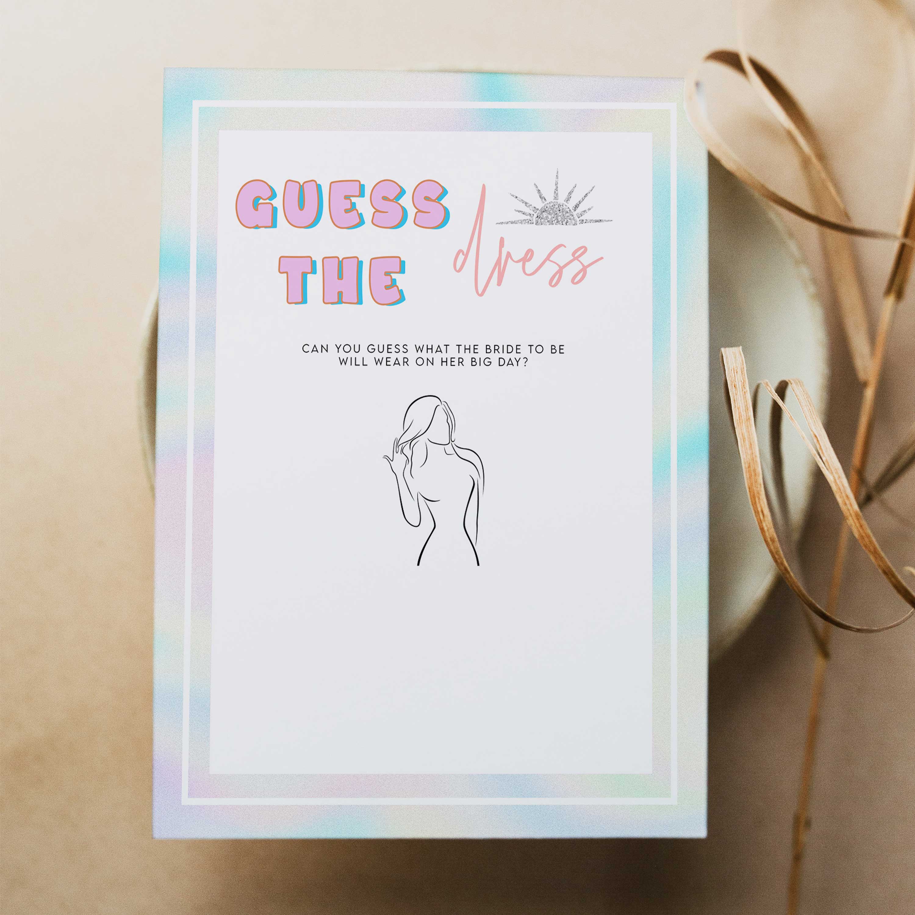 Guess the Dress Game | Shop Printable Bridal Shower Games OhHappyPrintables Guess the Dress Game | Shop Printable Bridal Shower Games OhHappyPrintables