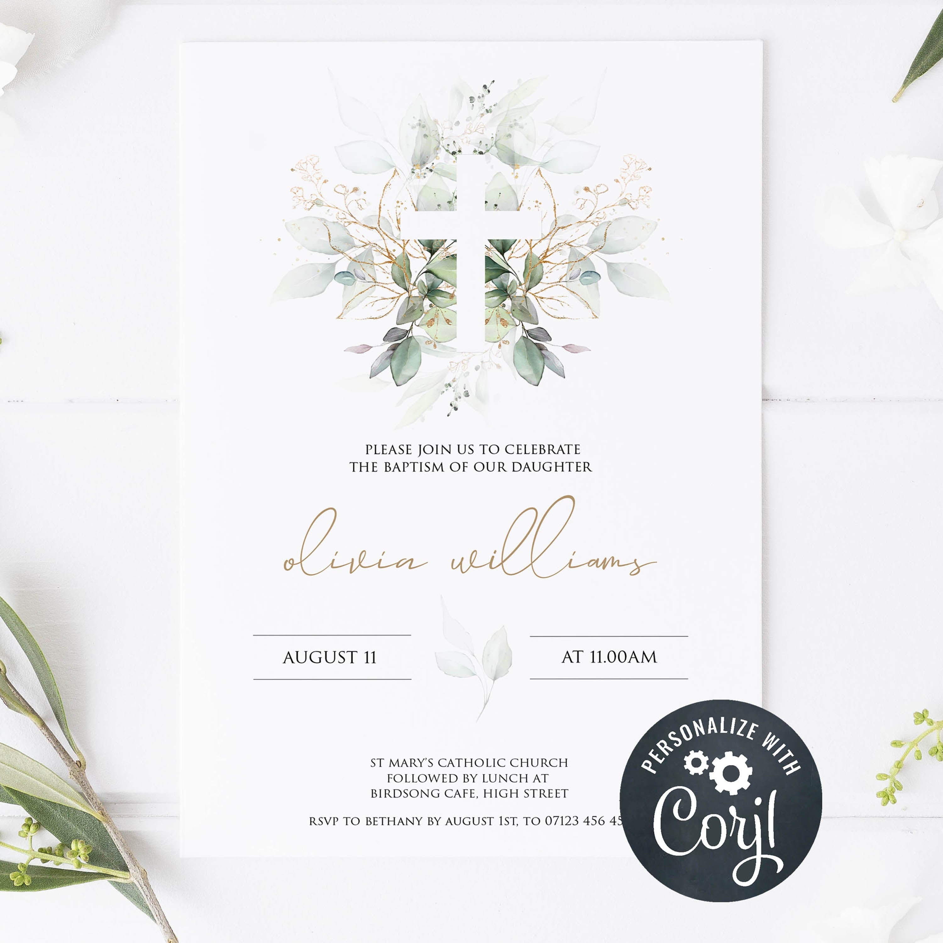 Free Printable Catholic Baptism Invitations