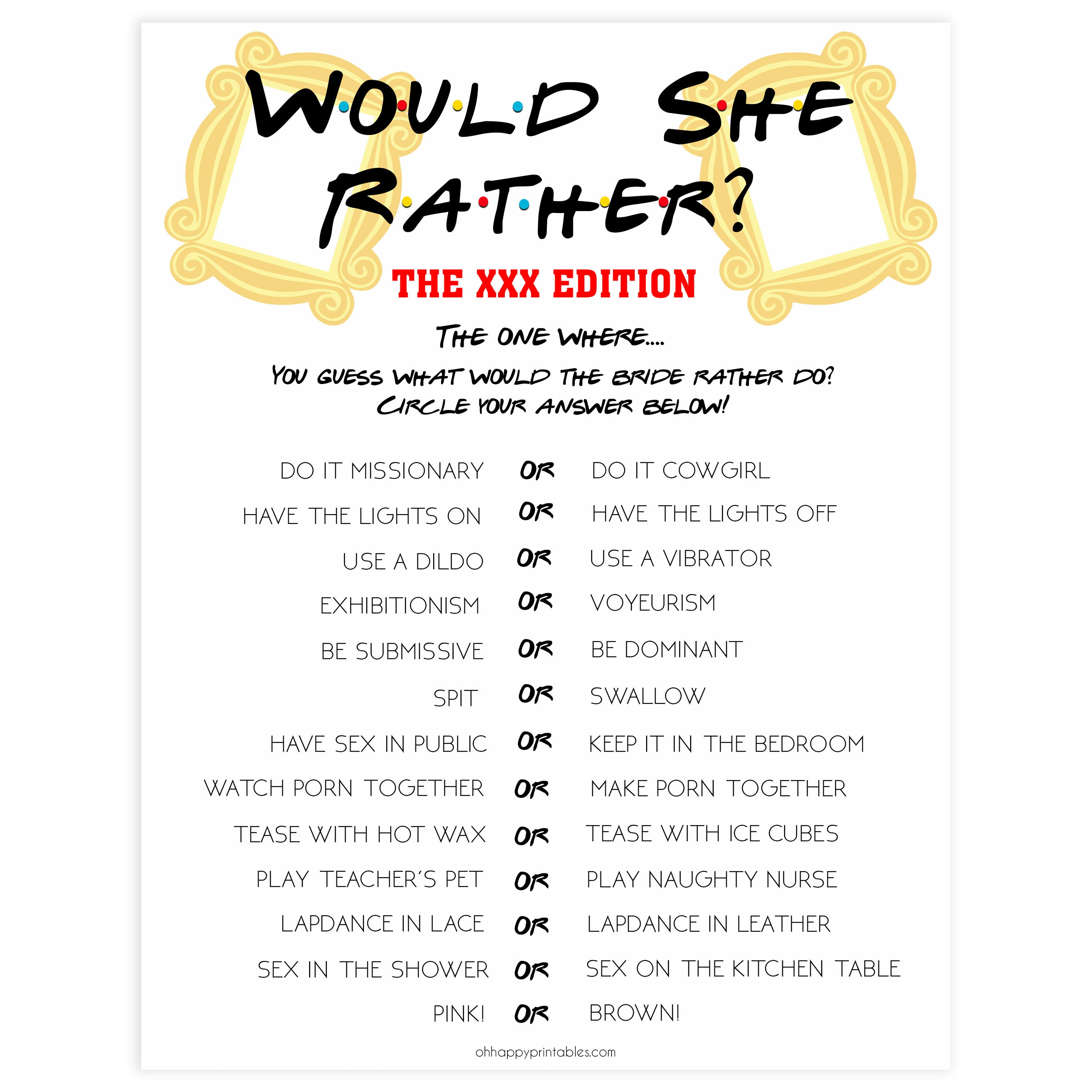 Would You Rather Questions Funny Dirty would-you-rather-questions-funny-dirty