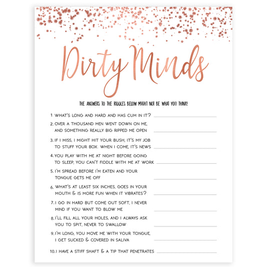 Rose gold bachelorette games, dirty minds, bachelorette games, bridal shower games, top 10 baby games, fun bachelorette games, top bridal games, rose gold games