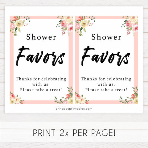 8 baby shower table signs, baby shower table decor, Spring floral baby decor, printable baby table signs, printable baby decor, floral table signs, fun baby signs, fun baby table signs