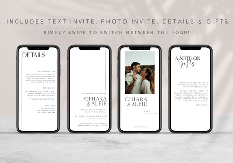 Modern Wedding Invitation Suite - CHIARA