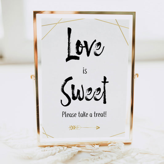Love is Sweet Sign - Bride Tribe