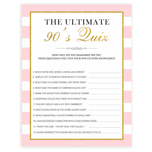 parisian bachelorette games, ultimate 90s quiz game, bridal shower games, naughty bridal games, dirty bachelorette games, top bridal games, fun bachelorette games, best bridal games