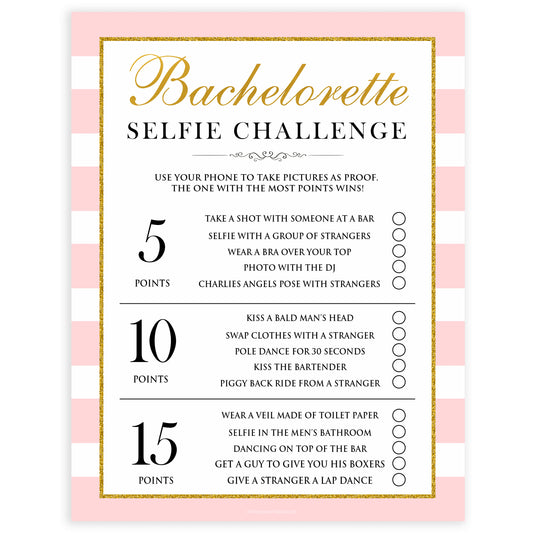 parisian bachelorette games, bachelorette selfie challenge game, bridal shower games, naughty bridal games, dirty bachelorette games, top bridal games