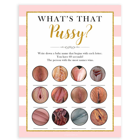 parisian bachelorette games, whats that pussy game, bridal shower games, naughty bridal games, dirty bachelorette games, top bridal games, fun bachelorette games, best bridal games