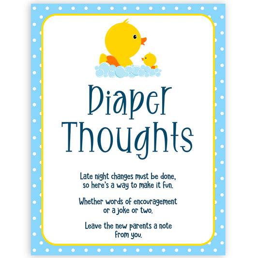 rubber ducky baby games, diaper thoughts baby game, printable baby games, baby shower games, rubber ducky baby theme, fun baby games, popular baby games