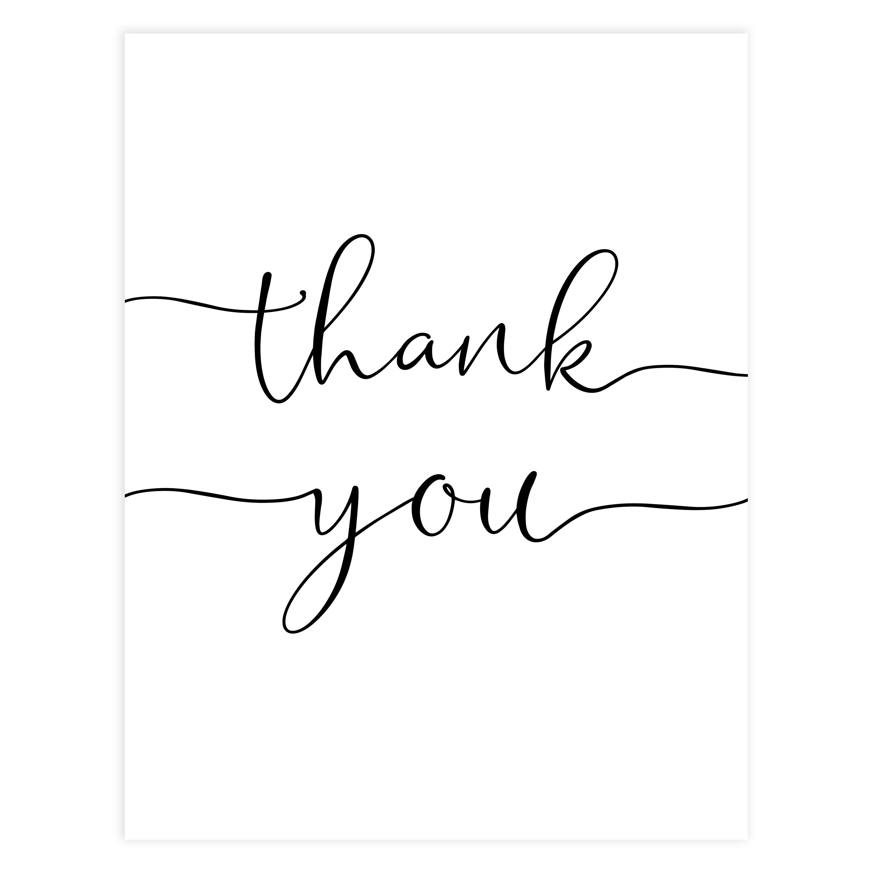 Minimalist Thank You Table Sign Printable Bridal Shower Signs