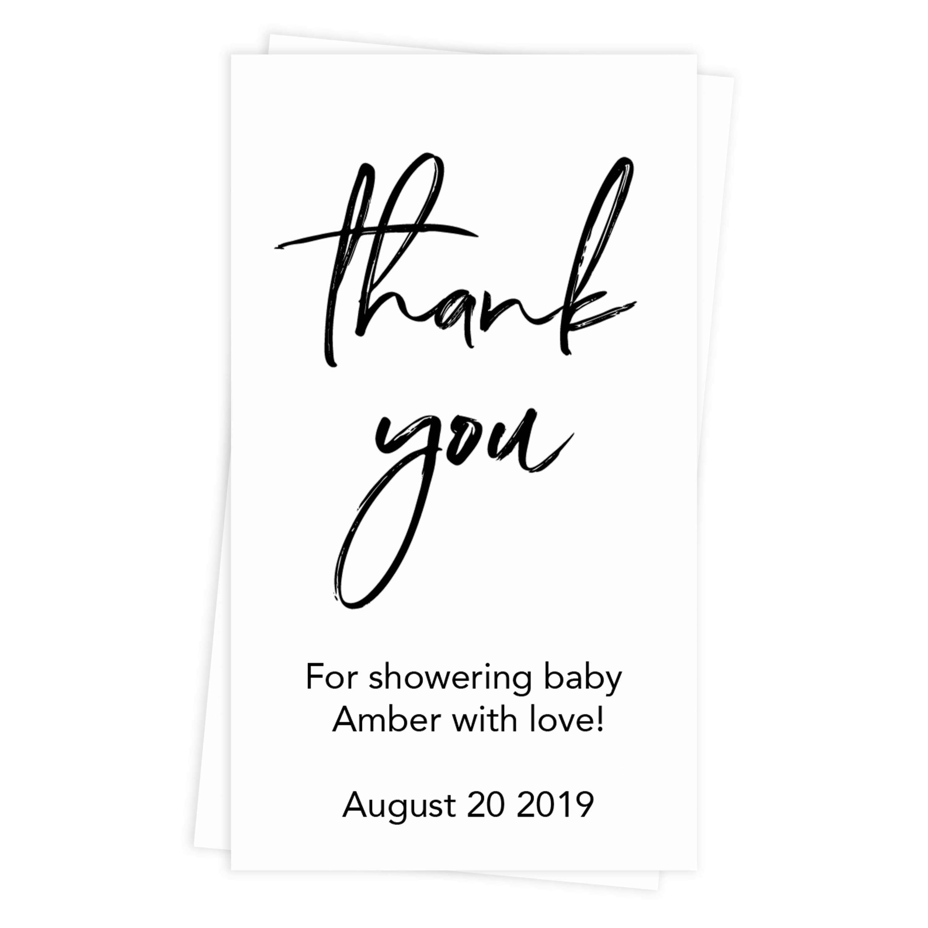 Baby Thank You Tags White Gender Neutral Printable Baby Decor