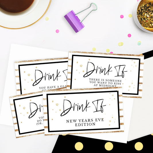 drink if new years eve game, printable new years eve games, new years eve, party games