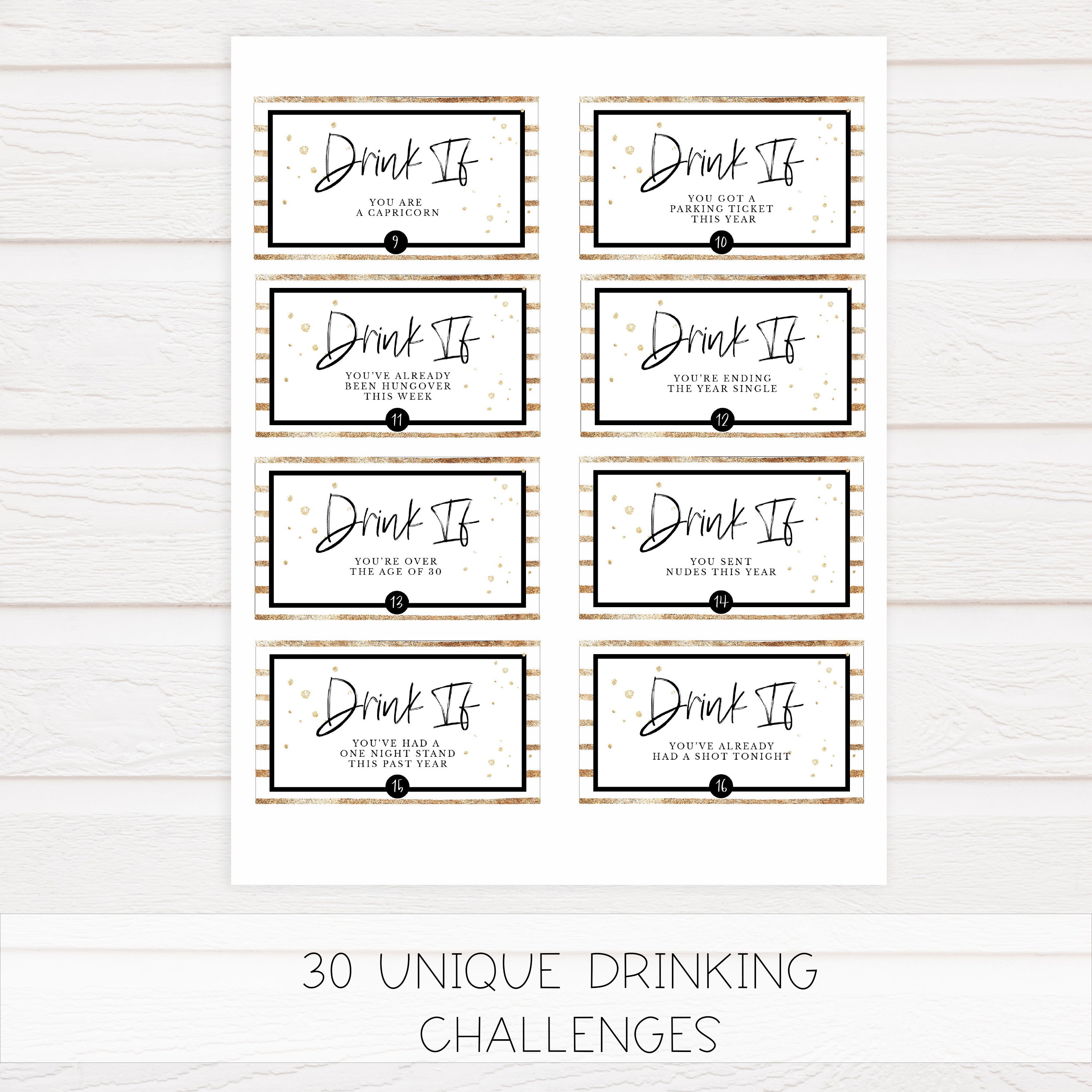 drink if new years eve game, printable new years eve games, new years eve, party games