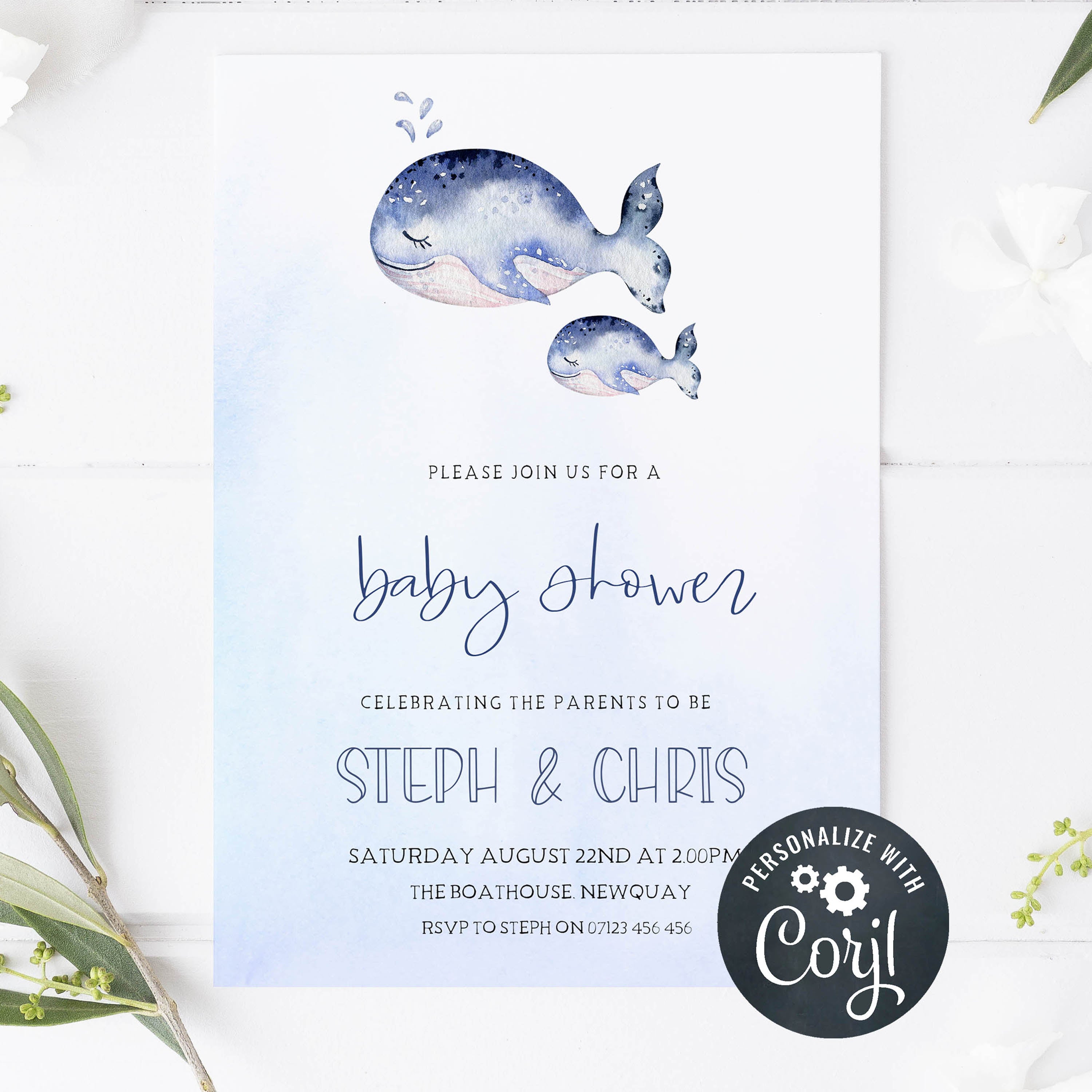 EDITABLE Simple Baby Shower Invitation - Baby Invitations –  OhHappyPrintables