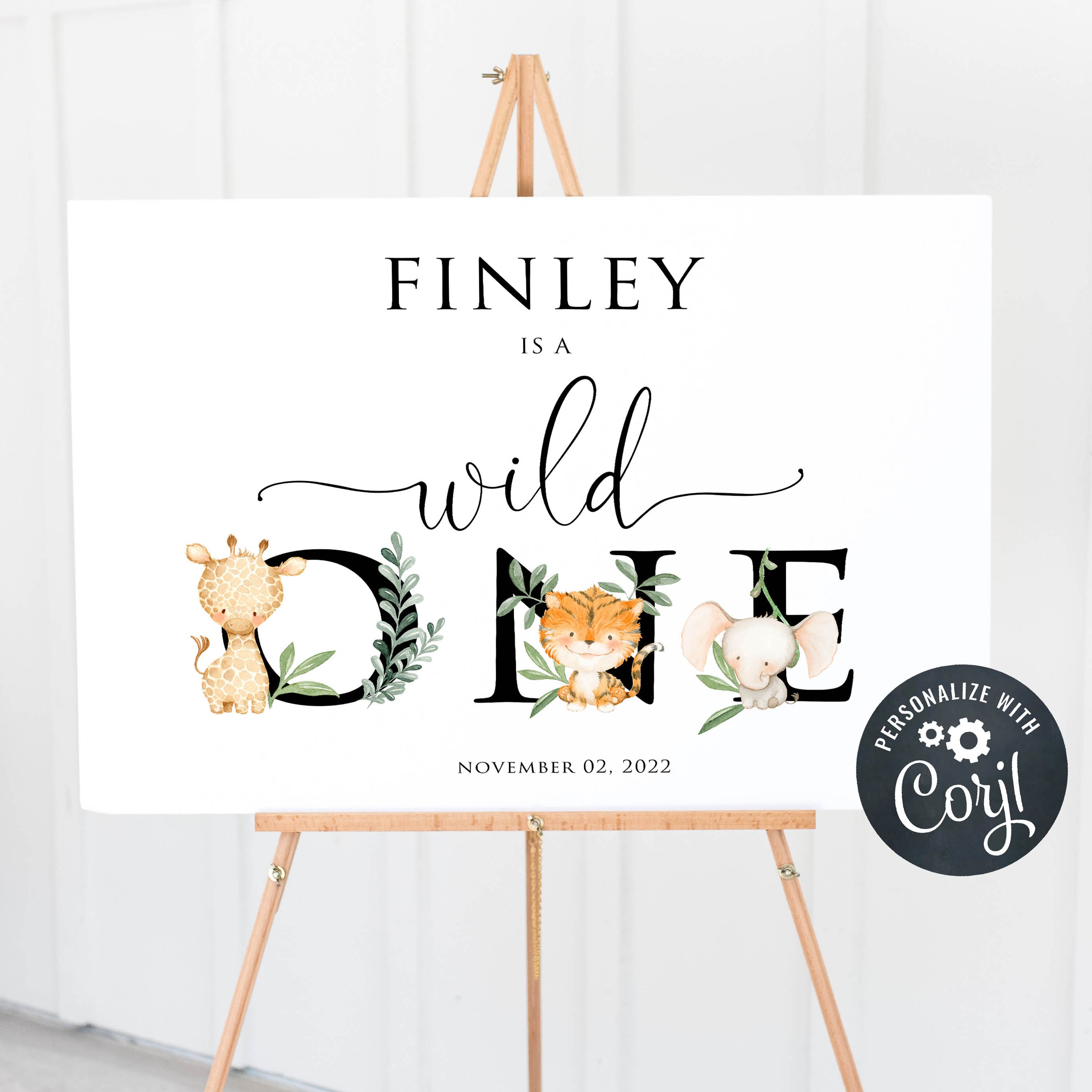 EDITABLE The Wild One Welcome Sign - Wild One – OhHappyPrintables