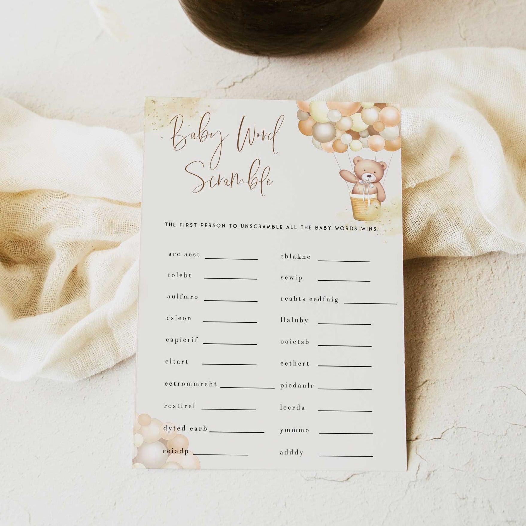 baby-word-scramble-game-we-can-bearly-wait-printable-baby-shower-games-ohhappyprintables for Free Word Scramble Maker Printable Baby Word Scramble Game - We Can Bearly Wait Printable Baby Shower Games – OhHappyPrintables for Free Word Scramble Maker Printable