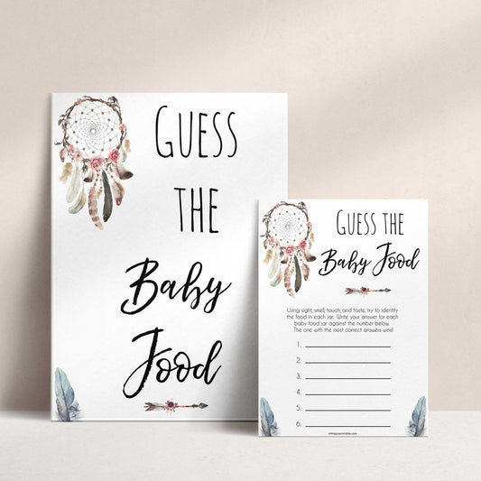 Boho baby games, guess the baby food baby game, fun baby games, printable baby games, top 10 baby games, boho baby shower, baby games, hilarious baby games