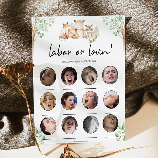 labor or lovin baby game, Printable baby shower games, woodland animals baby games, baby shower games, fun baby shower ideas, top baby shower ideas, woodland baby shower, baby shower games, fun woodland animals baby shower ideas