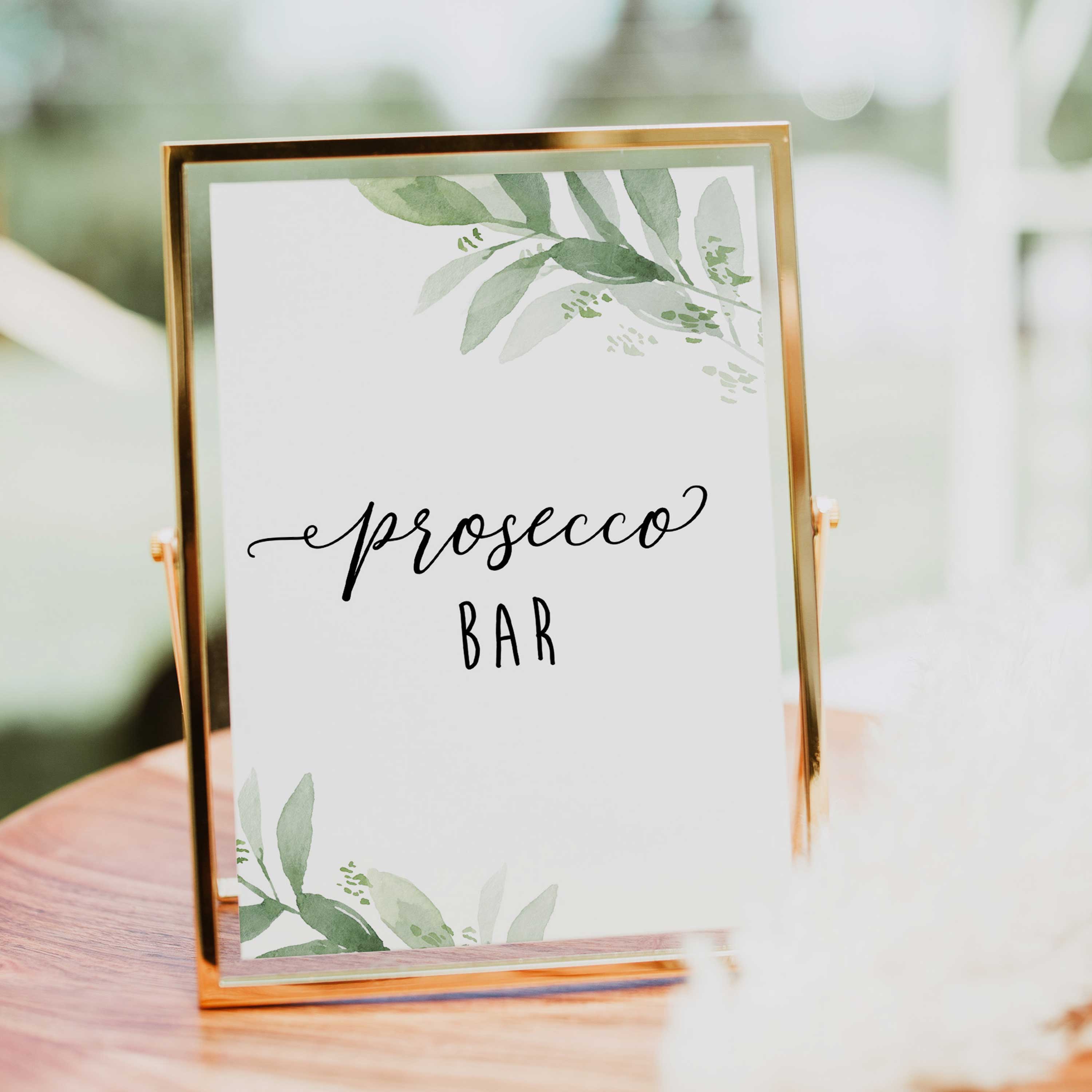 prosecco bar c024bfaa 7c2a 4a09 9cc8 5795fba8f5a4 prosecco bar bridal shower sign | printable greenery bridal shower