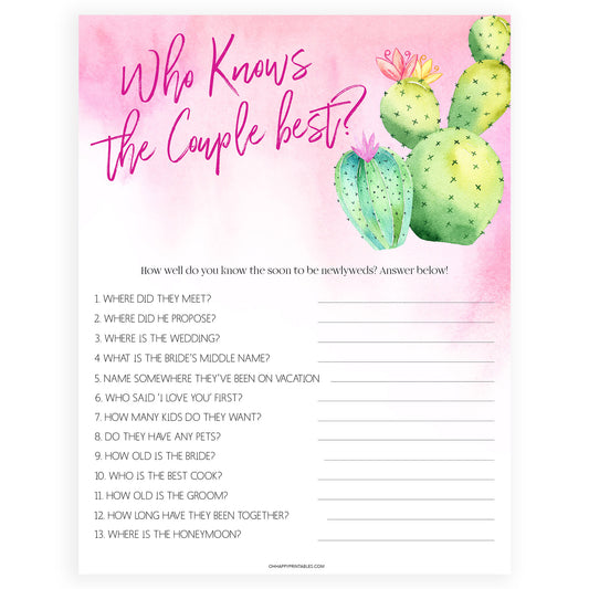 Who Knows the Couple Best - Fiesta