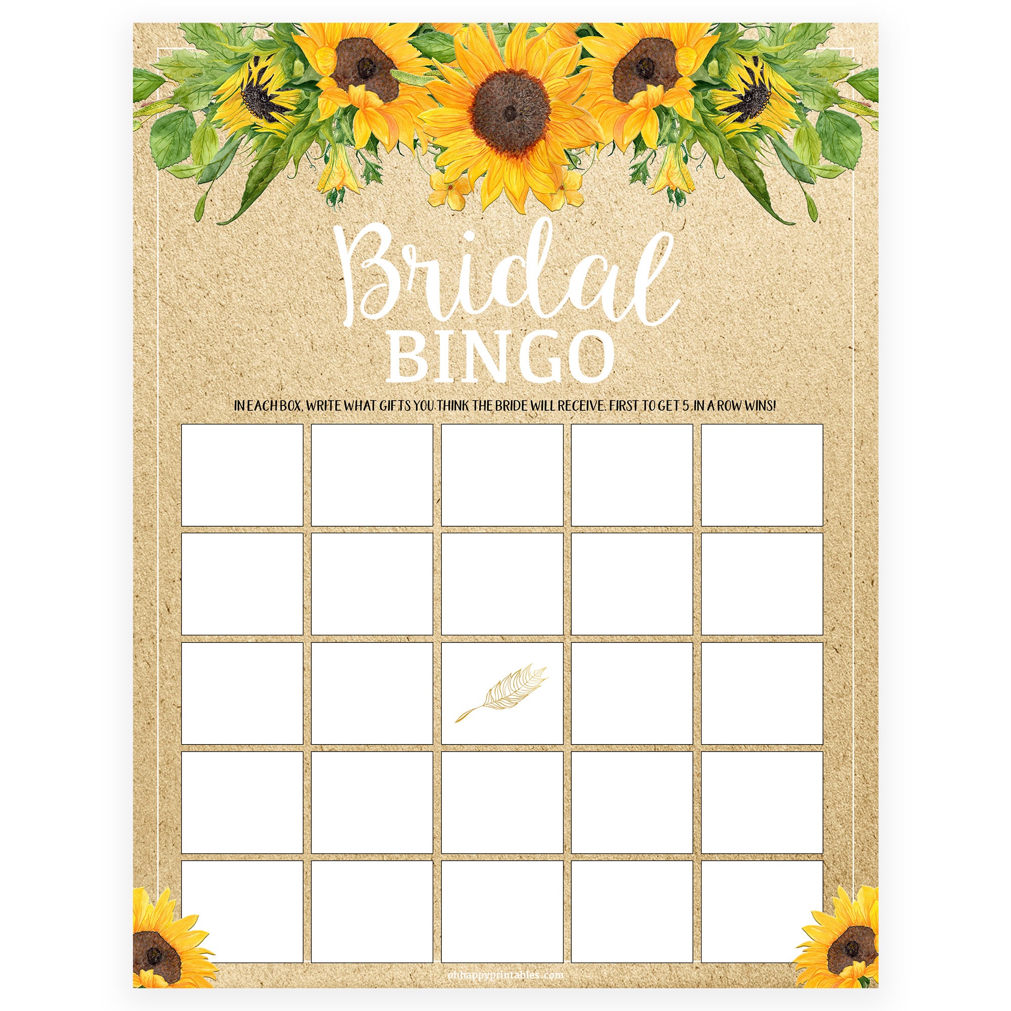 sunflowers-bridal-bingo-game-shop-printable-bridal-shower-games-ohhappyprintables for Bridal Shower Gift Bingo Free Printable Sunflowers Bridal Bingo Game | Shop Printable Bridal Shower Games – OhHappyPrintables for Bridal Shower Gift Bingo Free Printable