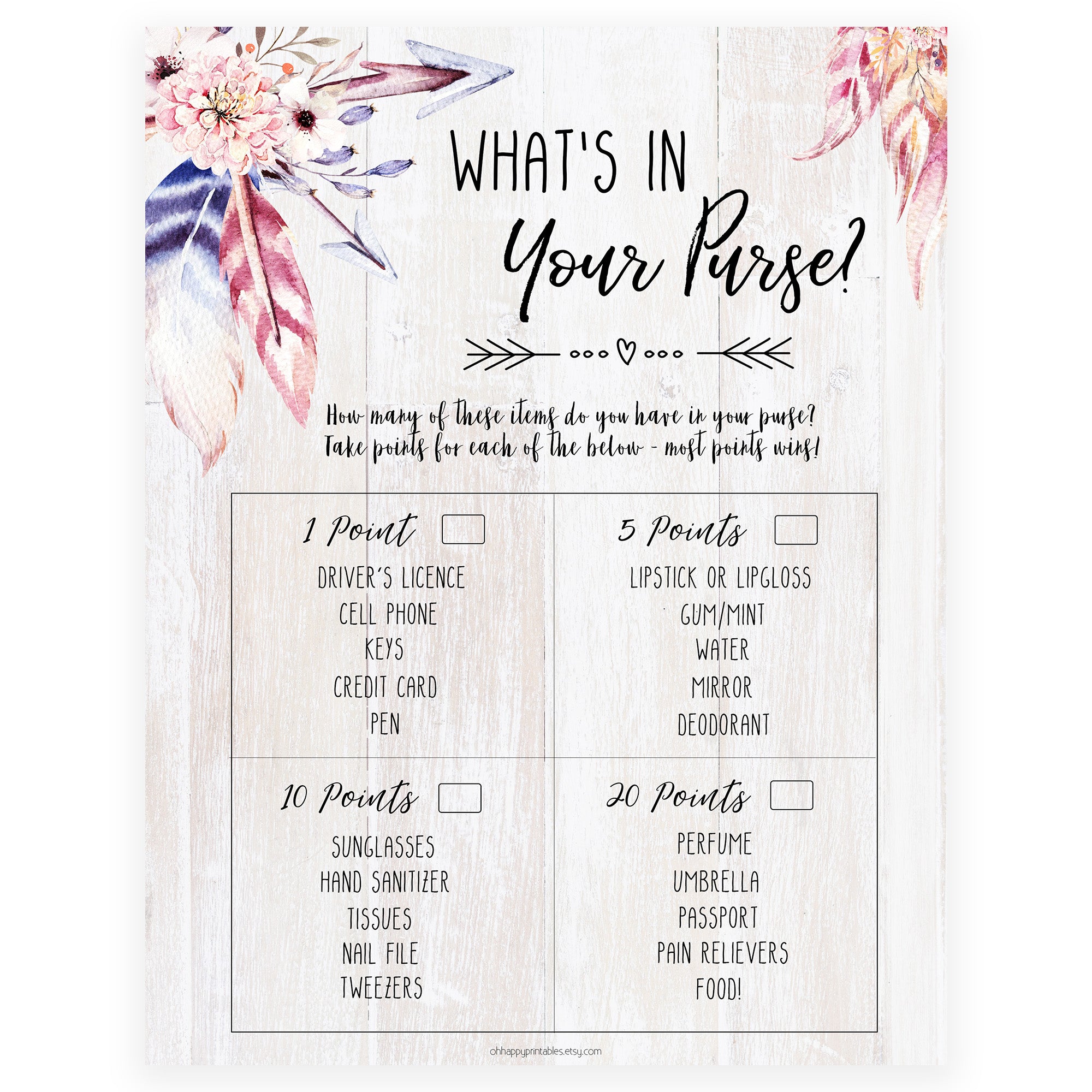 Whats in your Purse Game | Shop Printable Bridal Shower Games – OhHappyPrintables whats-in-your-purse-game-shop-printable-bridal-shower-games-ohhappyprintables