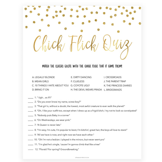 Gold bachelorette games, chick flick, bachelorette games, bridal shower games, top 10 baby games, fun bachelorette games, top bridal games, rose gold games