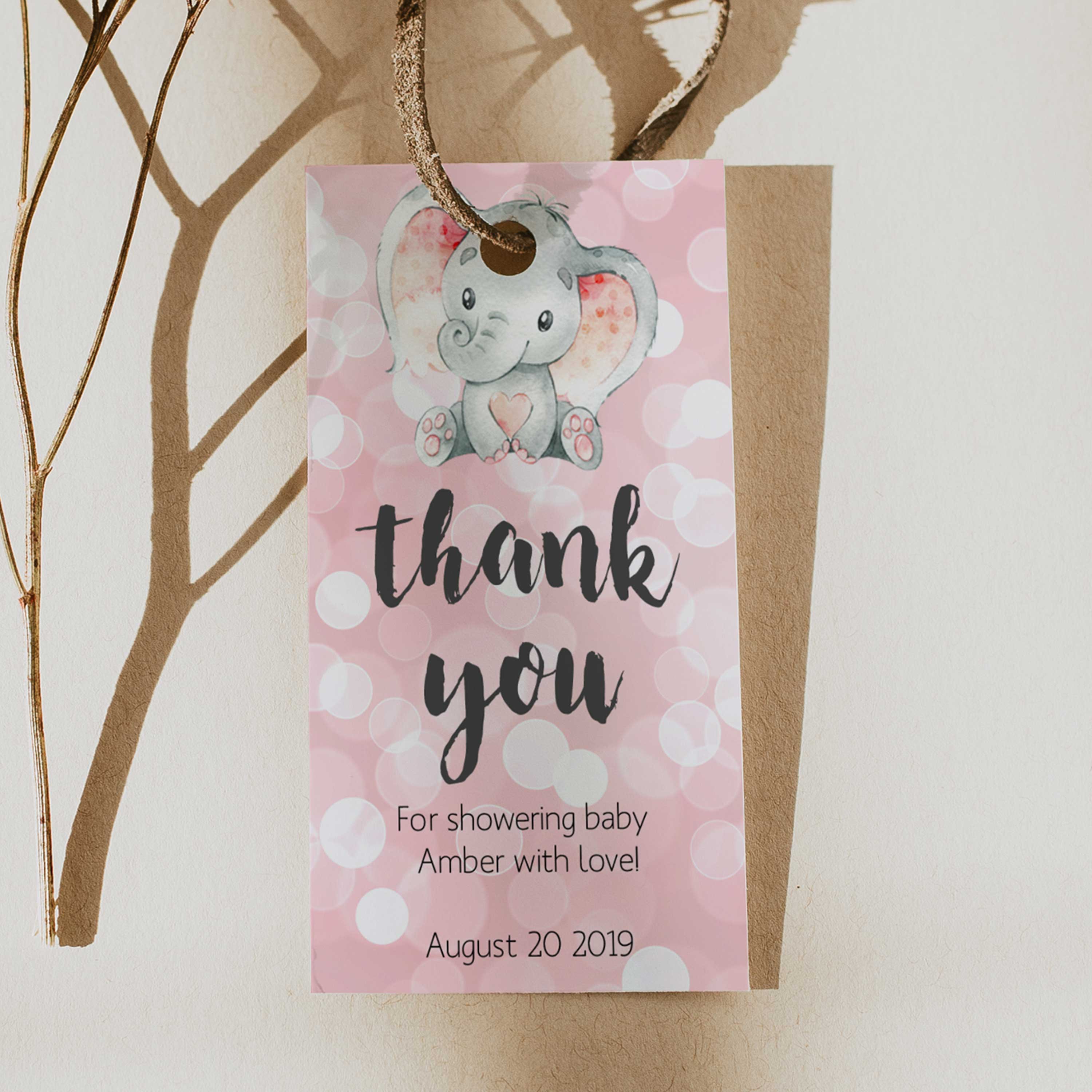 Baby shower thank clearance you tags printable