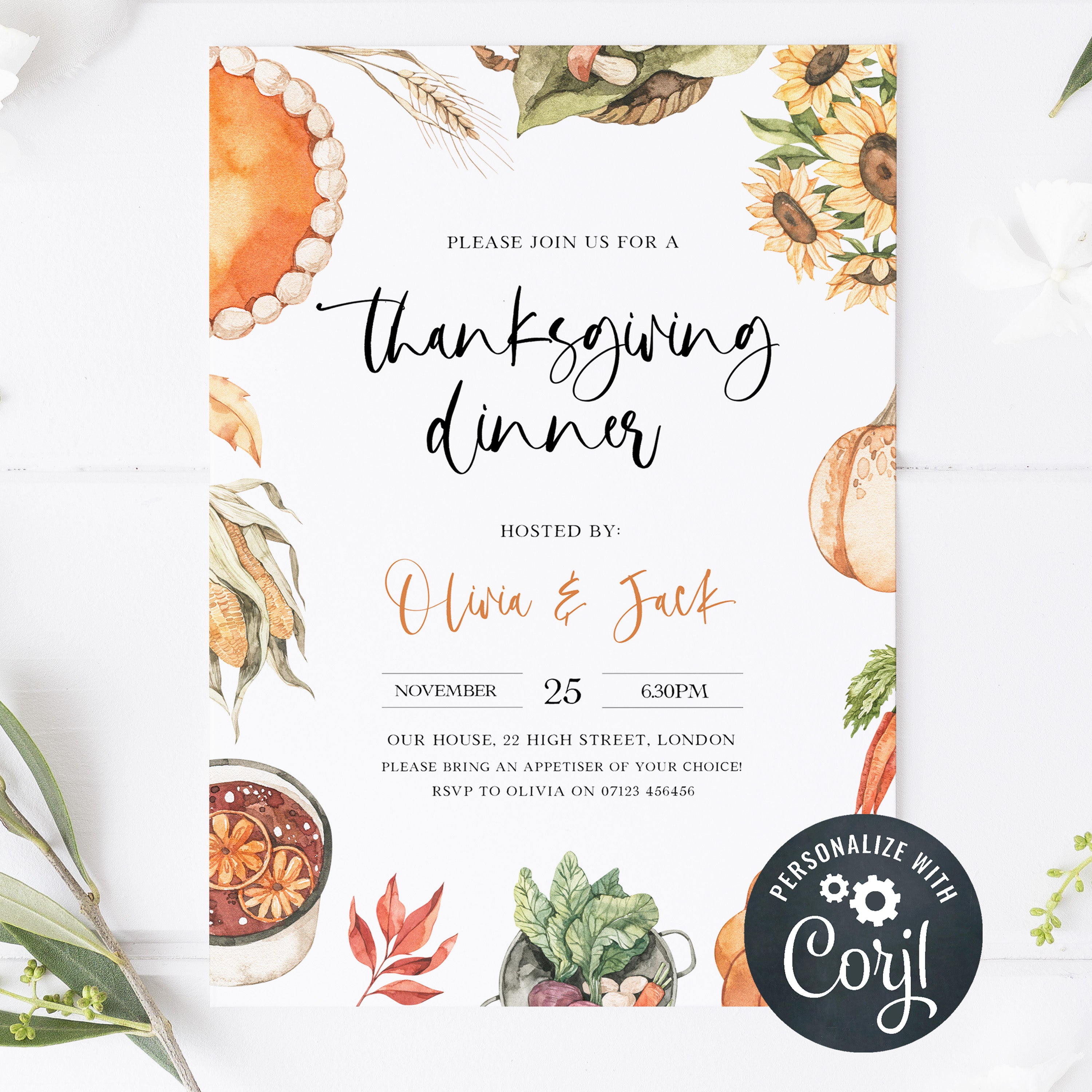 thanksgivinginvite3 editable thanksgiving dinner invitation - thanksgiving
