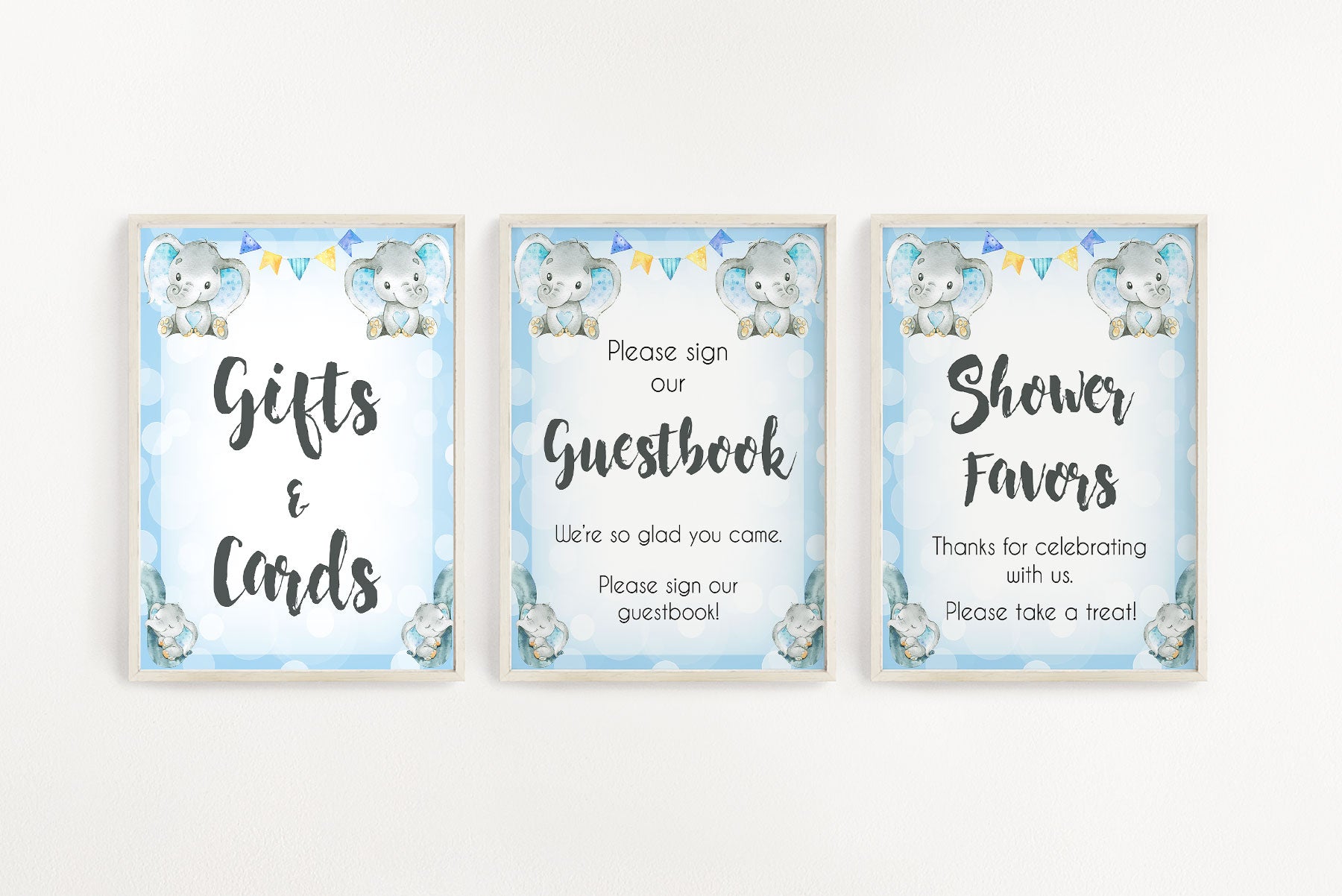 Blue Elephant Signs – OhHappyPrintables