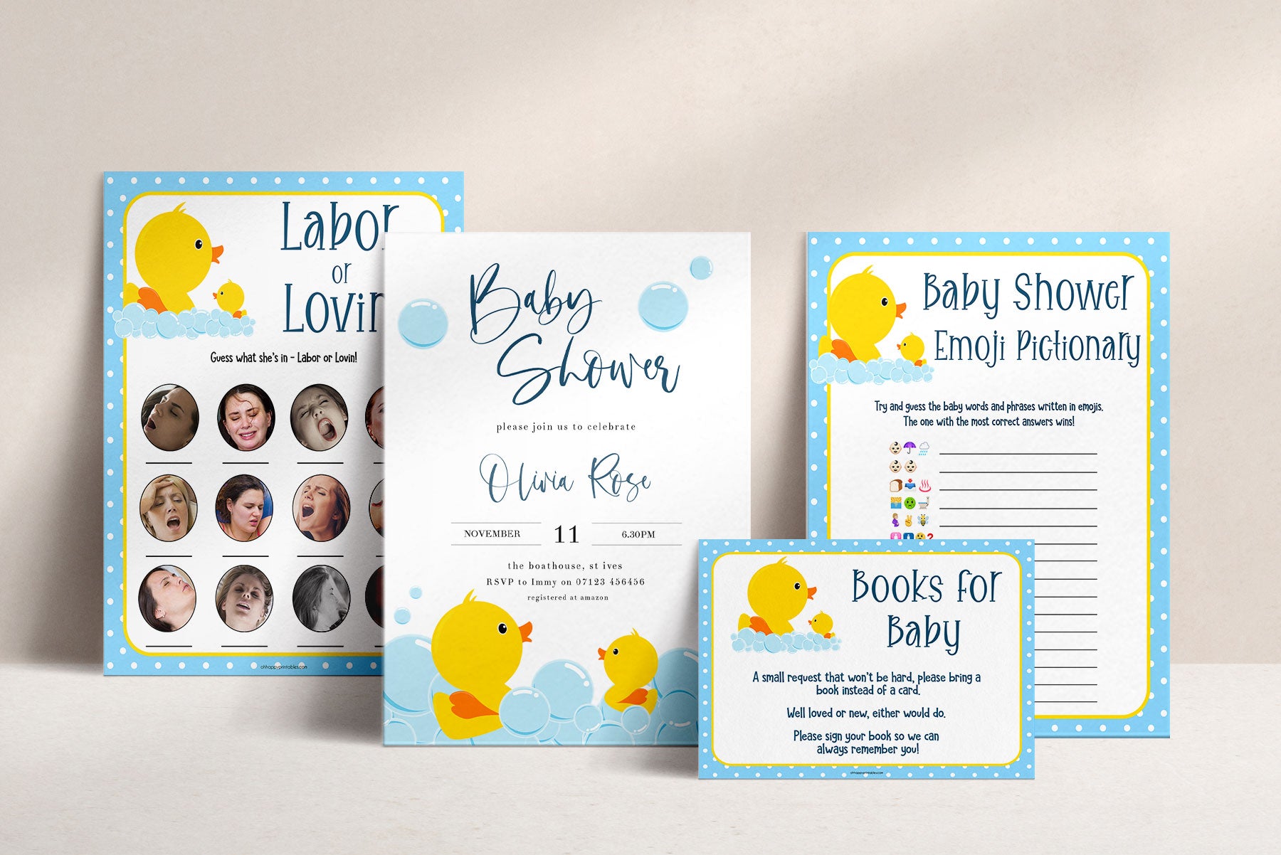 Shop Rubber Ducky Baby Shower Printables | Oh Happy Printables ...