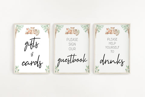 Woodland Animals Signs