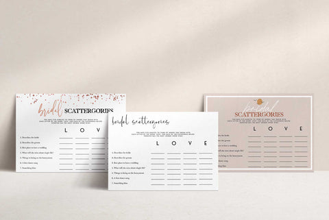 Bridal Scattergories