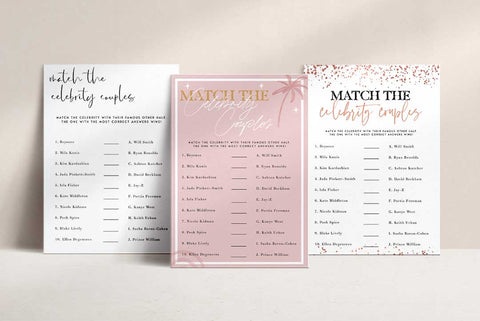 Match Celebrity Couples