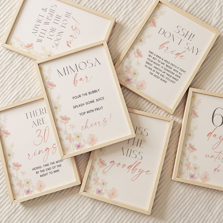 100 Editable Wildflower Bridal Shower Games