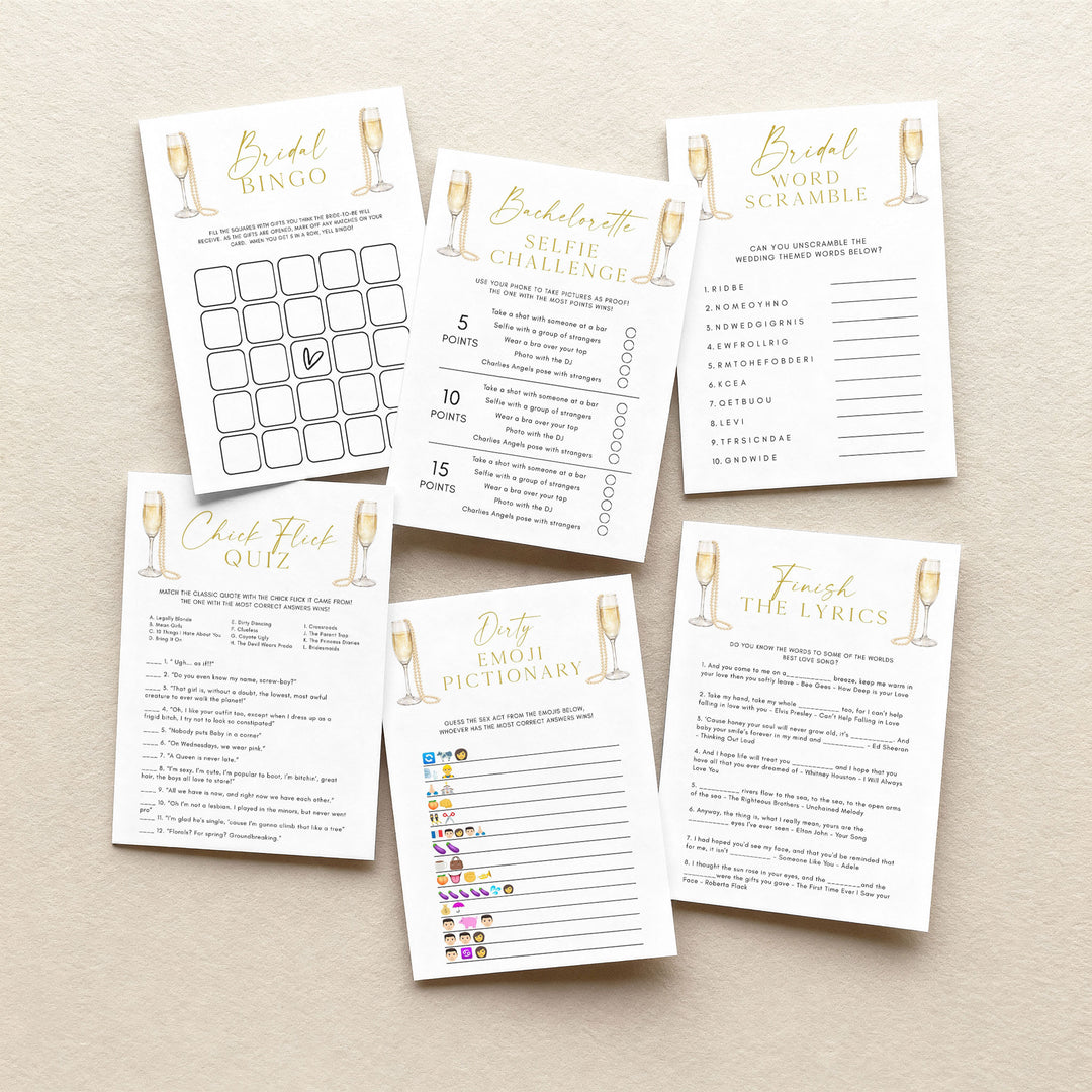 100 Pearls & Prosecco Bridal Shower Games