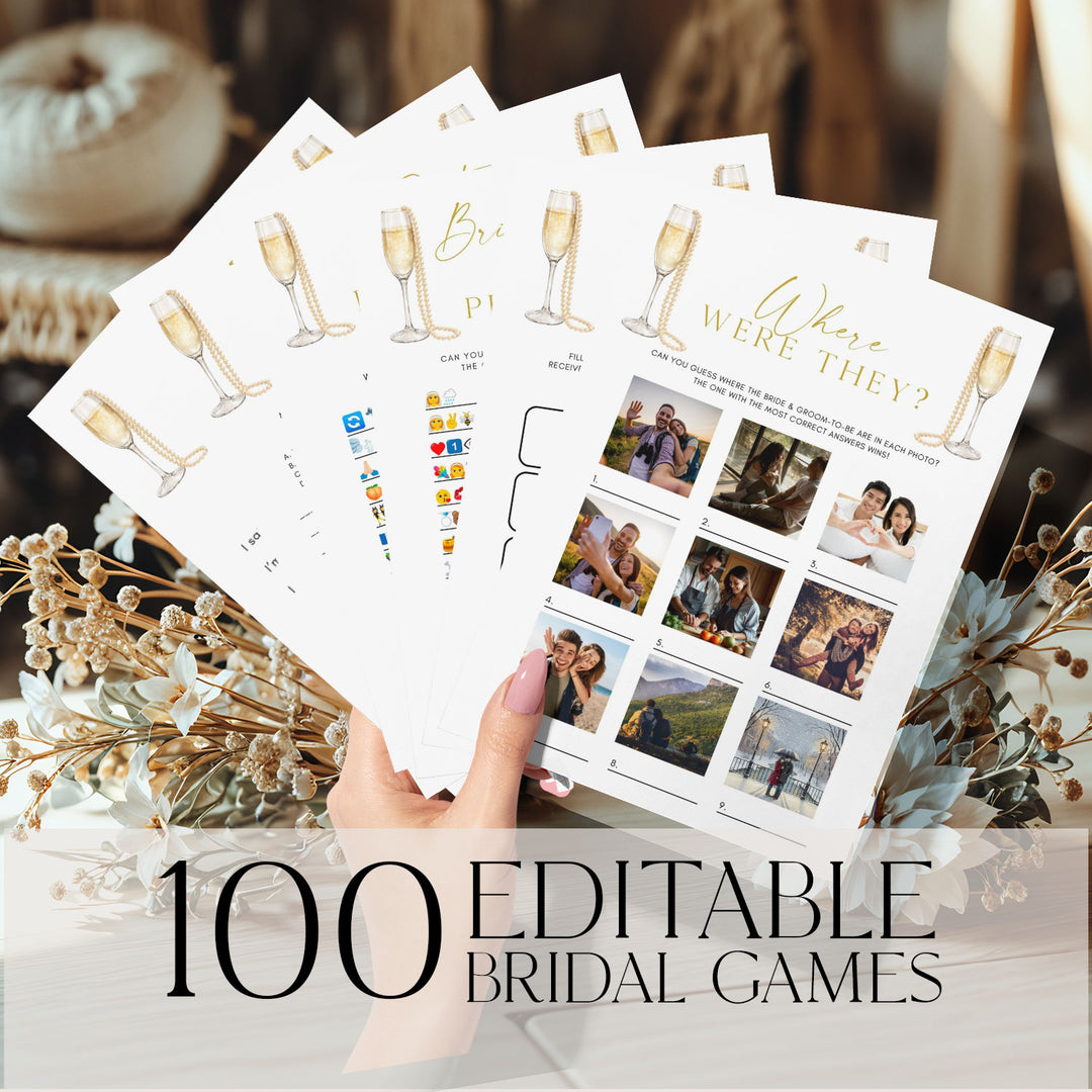 100 Pearls & Prosecco Bridal Shower Games