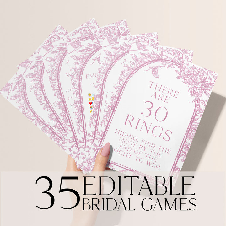 35 Chinoiserie Bridal Shower Pink Games