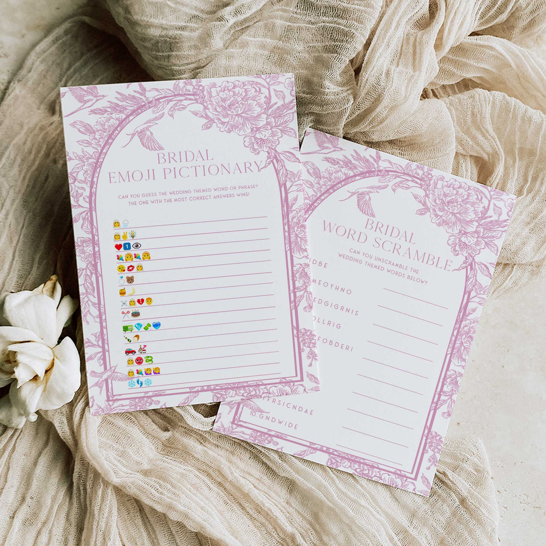 35 Chinoiserie Bridal Shower Pink Games