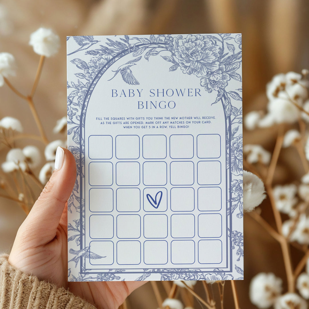 Chinoiserie Blue Baby Shower Games