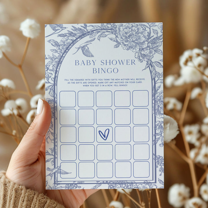 Chinoiserie Blue Baby Shower Games