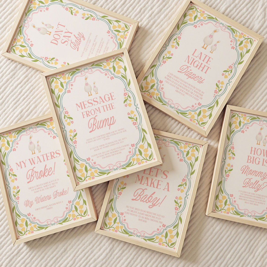 60 Baby Goose Floral Games