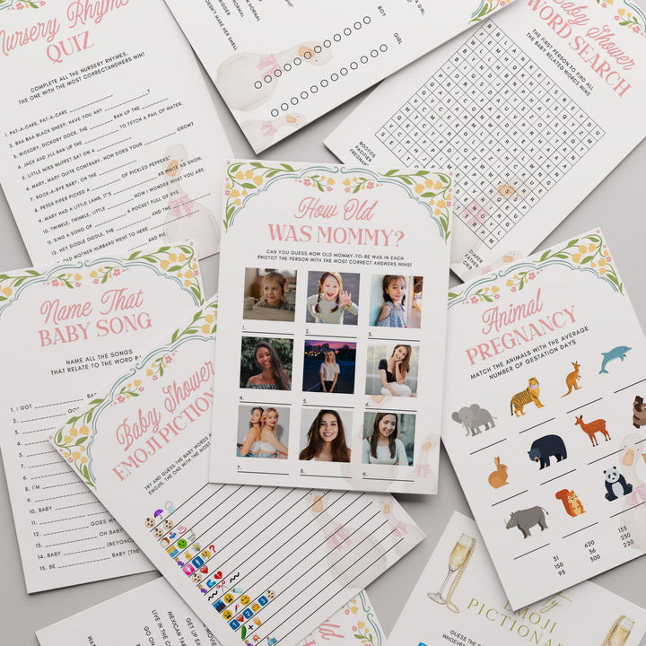 60 Baby Goose Floral Games