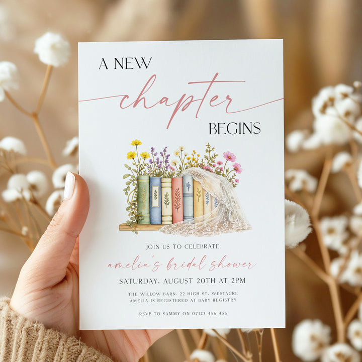 A New Chapter's About To Begin Bridal Party Invitation