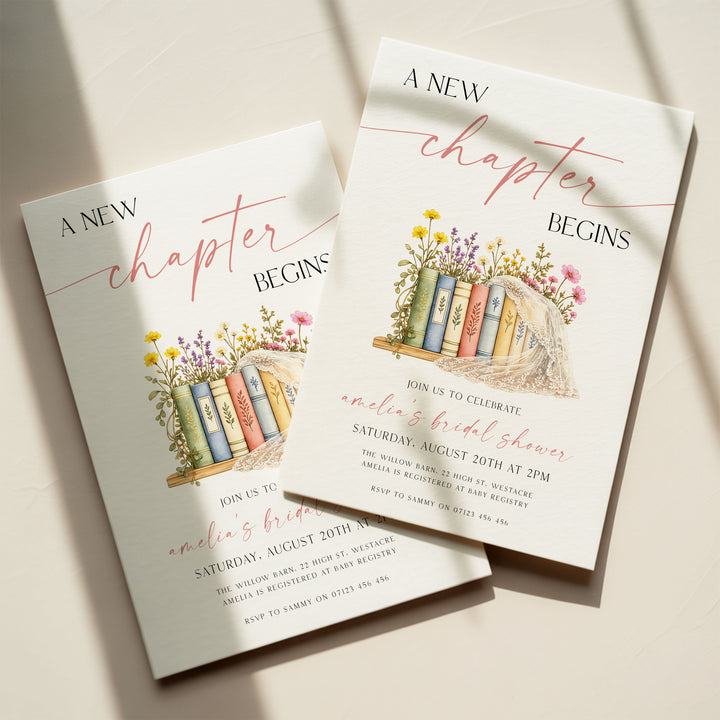 A New Chapter's About To Begin Bridal Party Invitation
