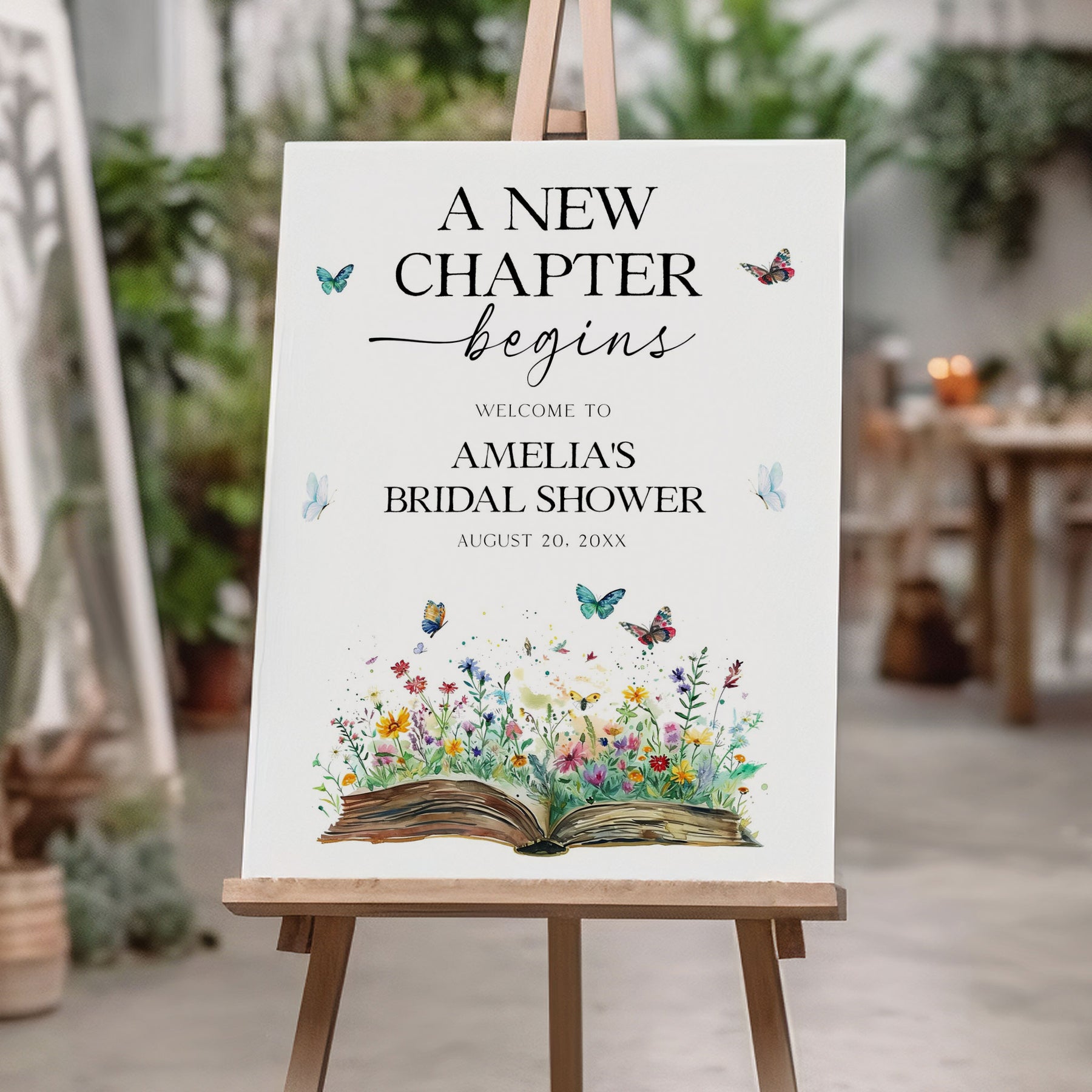 First Chapter Welcome Sign A New Chapter Begins Bridal Welcome Sign Template – OhHappyPrintables