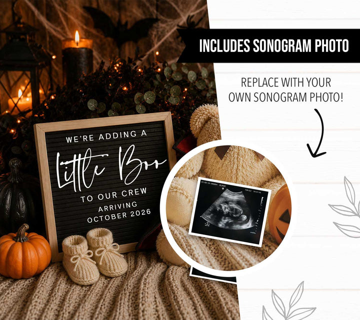 Halloween Dracula Bear Pregnancy Announcement