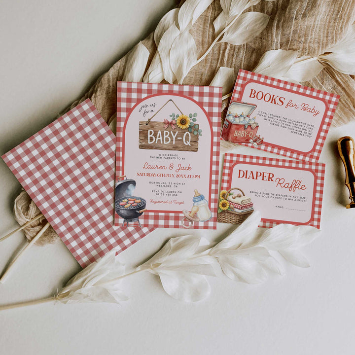 Baby Q Hanging Sign Invitation Set