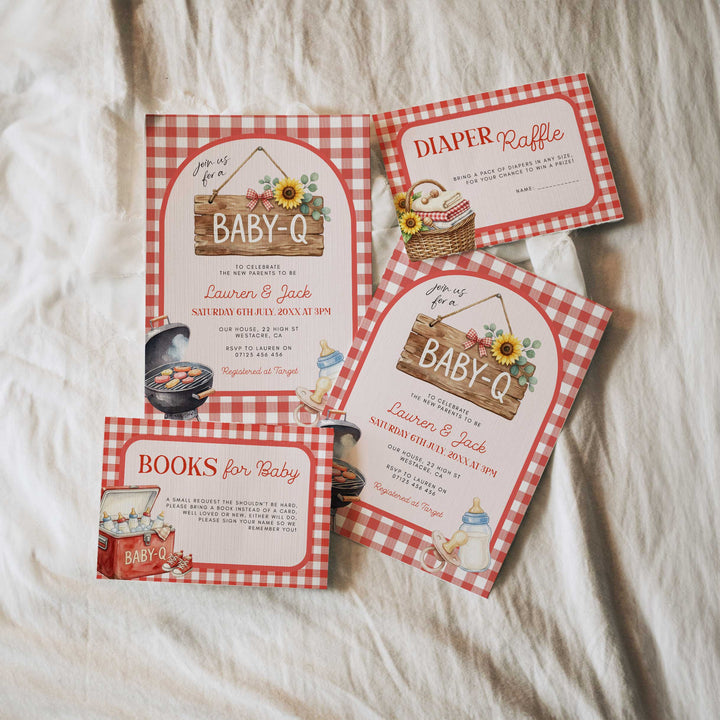 Baby Q Hanging Sign Invitation Set